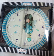 Santoro Gorjuss 12" Glass Wall Clock - Bubble Fairy - in box 