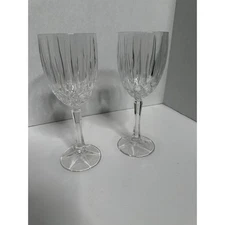 Gorham Crystal Regalta Water Wine Goblet Glass Two 8.5" Tall