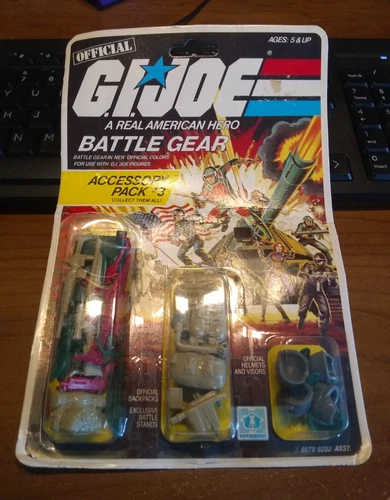 G.I. Joe 1984 Battle Gear #3 mostly Sealed weapons Accessory Packs ARAH creased