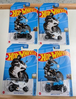2022 Hot Wheels Treasure Hunt Motorcycles Ducati BMW Lot of 4 US Cards Rare!