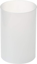 Clearance: Hurricane Frosted Candle Glass, Open Ended W: 3", Ht: 12" non-return