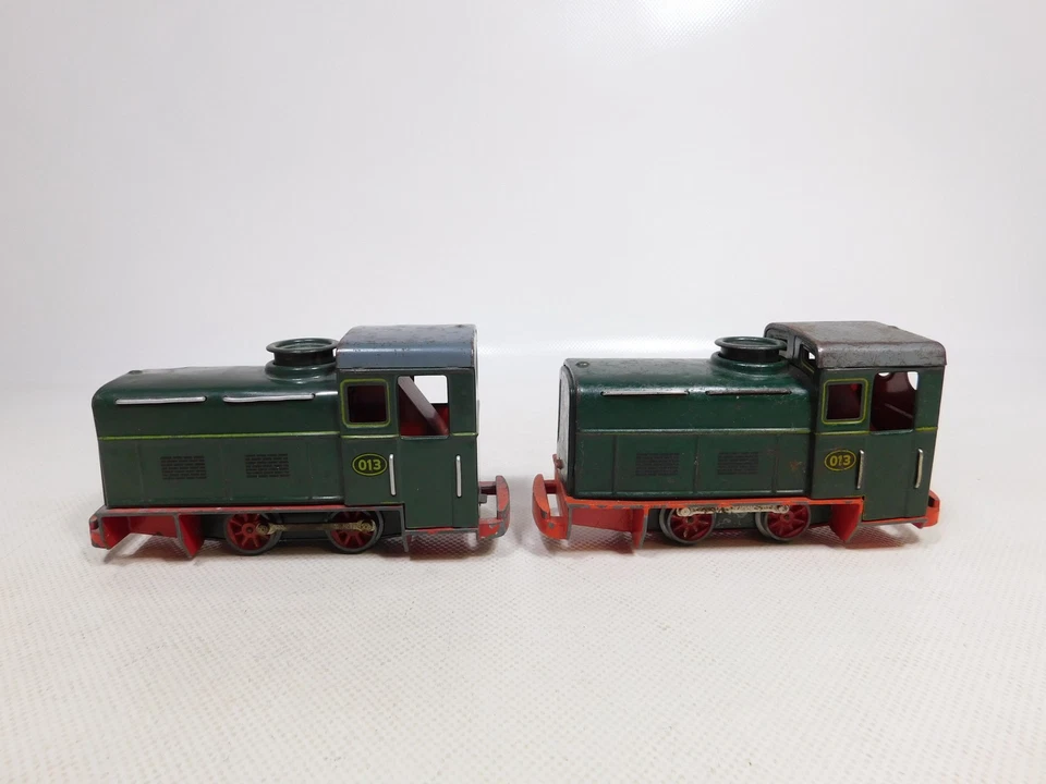 2x Biller Bahn Spur 0e Bastler Lok 1x DEFEKT 013 Made US Zone Germany #ED169-1 - Bild 2 von 4
