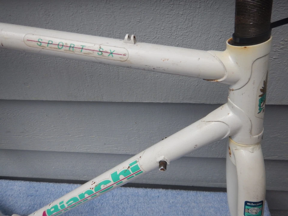 Cuadro de bicicleta de carreras de carretera vintage Bianchi Sport SX de 51 cm con orugas a tope Japón Foto 4 de 4