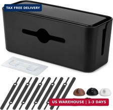 Bates- Cable Management Box, Large, Cable Organizer Box, Cord Organizer Box, Cab