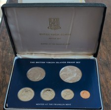 Franklin Mint 1976 British Virgin Islands Silver Proof Coin Set w/ Certificate