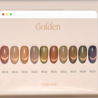 Mayour Gel Golden Cat Eye Gel Magnetic Gel Soak Off Nail Gel K-Beauty