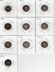 SILVER BARBER DIME LOT AND (1) SEATED LIBERTY HALF DIME