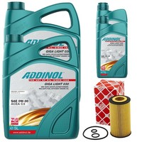 MotoröL Set Addinol 0W-30 Giga Light 12 Liter + ÖLfilter FüR Mercedes Sprinter