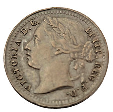 1885 Queen Victoria One Third Farthing - Rare British Colonial Coin Malta Issue