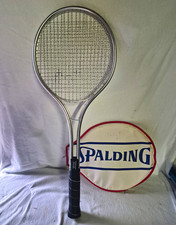 Spalding Tennis Racquet 4 1/2" Grip 110 in  Head Silver Frame Black Grip