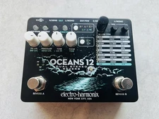 EHX Electro-Harmonix Oceans 12 Dual Stereo Reverb Guitar Synth Effects Pedal