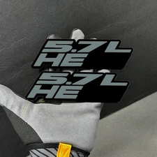 2x GRAY black 5.7 hemi Emblems 5.7 hemi Side Fender Badge 3D for 5.7 Emblem