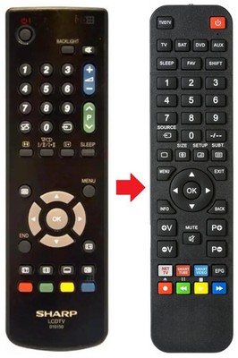 Fernbedienung passend für SHARP LCDTV010150