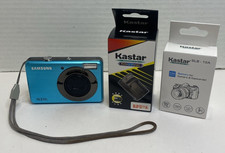 Samsung SL202 Digital Camera 10.2MP 3x Zoom Blue Battery Charger Tested