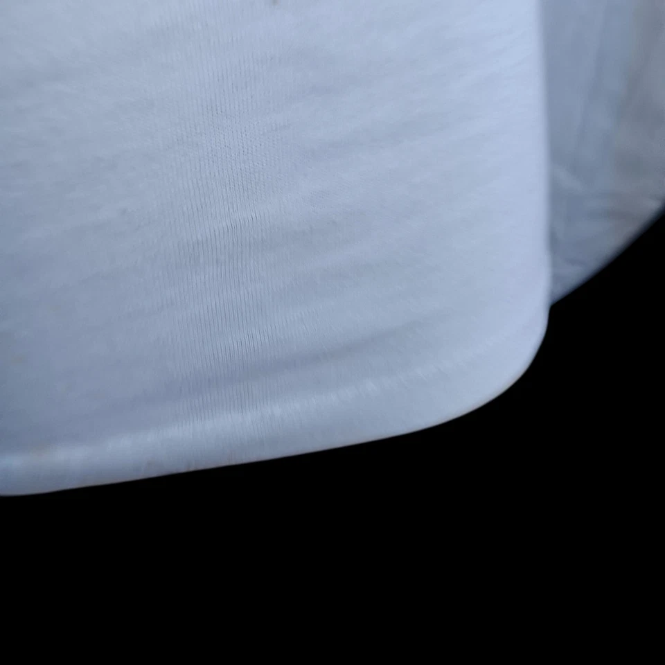 Vintage Womens Small T-Shirt Single Stitch 70's Plain White JC PENNEY Distress - Image 3 of 4