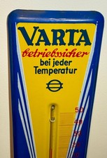 Emaileschild Alt THERMOMETER VARTA Vintage Retro