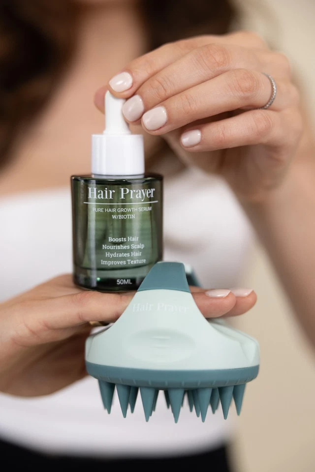 Suero para el crecimiento del cabello 100 % puro con aceite de romero, aceite de ricino, aceite de jojoba, biotina Foto 4 de 4