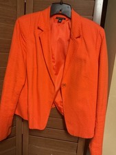 Tommy Hilfiger Womens Orange Blazer Size 12 Jacket