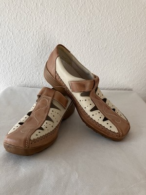 Remonte Dirndorf, Damen Sandalen, Gr. DE 37/UK 4,5, Beige , Leder, Halbschuhe