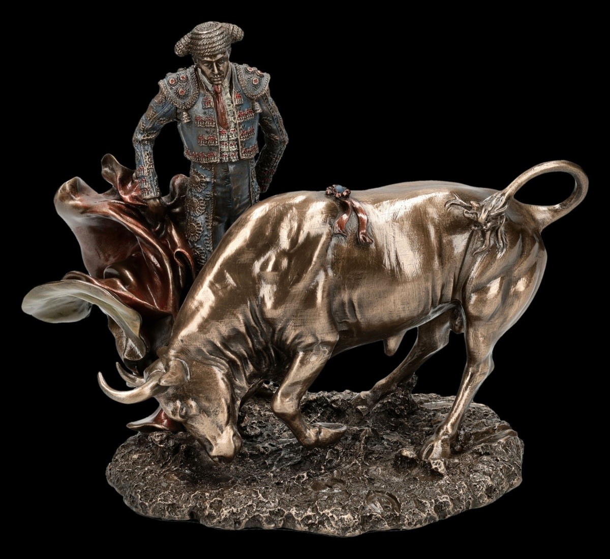 Veronese Torero Statuette Furchtloser Matador Bullfight Hand-Painted Statue