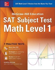 MCGRAW-HILL EDUCATION SAT SUBJECT TEST MATH LEVEL 1 4TH By John Diehl **Mint**