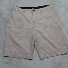 Quiksilver Shorts Mens 38 Brown Amphibians Pockets Casual Stretch