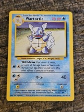 Pokémon TCG Wartortle Base Set 42/102 Regular Unlimited Uncommon