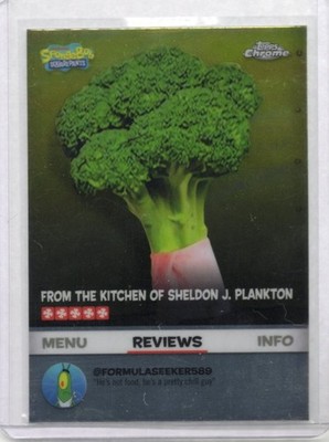 2025 Topps Chrome SpongeBob SquarePants Live Action Broccoli Insert BB-2