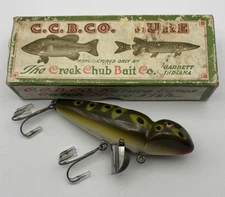 Vintage Creek Chub Jigger 4119 In Frog Color In Correct Box! Nice! Must See!
