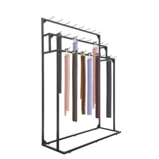 FixtureDisplays 43"W x 59"H x 15.7"D Belt Display Rack White 22221