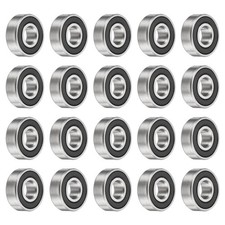 20Pcs 696RS Deep Ball Bearings 5.9x15x5mm Double Shield Bearing Black