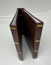 Vintage Photo Album Multi Fold Burgundy w/ Gold Trim Holds 400 3.5 X 5" Photos