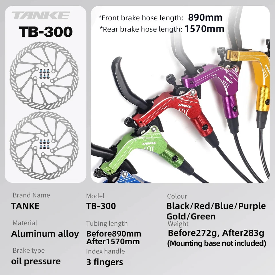 Nuevo Juego de frenos de disco hidráulicos para bicicleta eléctrica MTB Scooter eléctrico palanca de cambios de control de potencia Foto 2 de 4
