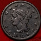 Photo of a 1842-P Large Cent from an eBay listing that sold on Jul 16, 2026