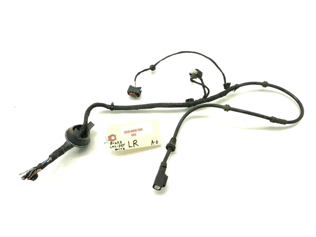 2016-2019 BMW 750I G12 LEFT DRIVER REAR BRAKE CALIPER WIRE HARNESS  