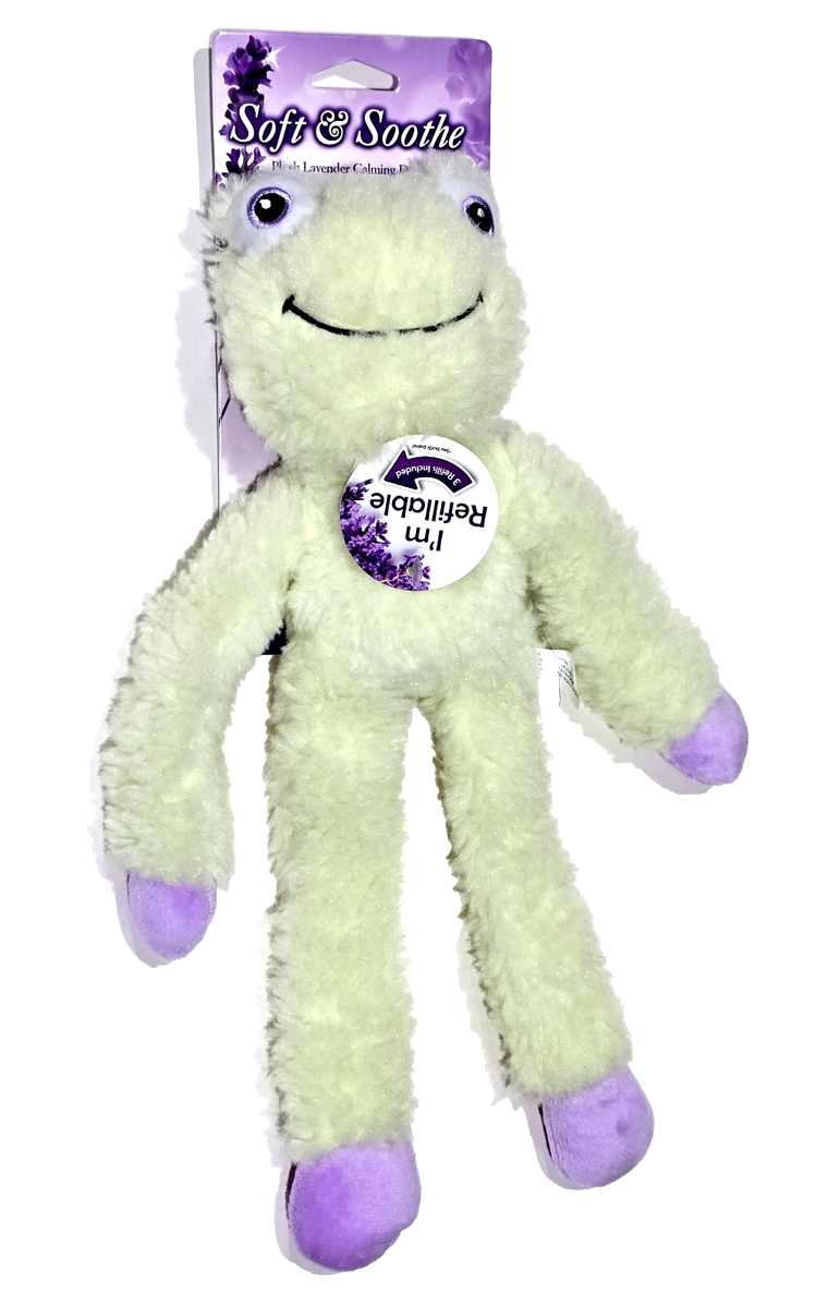 Soft Soothe Plush Lavender Calming Dog Toy Refillable Pet Safe Materials  14in