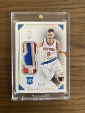 Kristaps Porzingis Rc National Treasures Filthy Patch Jersey Numbere ! 6/25