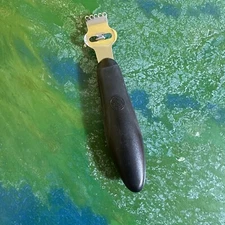 The Pampered Chef Citrus Zester Scorer Stainless Steel Black Handle 6.5" Gadget
