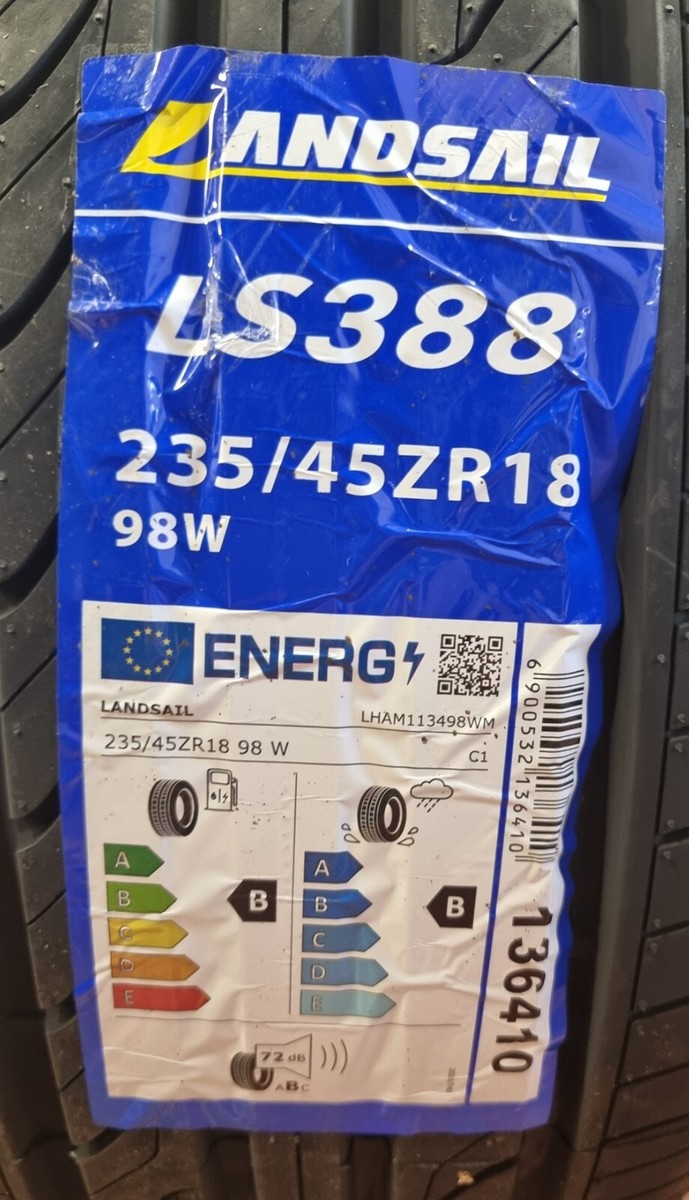 X4 235 45 18 235/45R18 98W LANDSAIL TYRES, AMAZING B,B