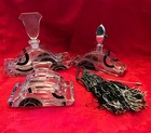 Vintage Karl Paldo Deco 7-Piece Set Etched Glass Bohemian Vanity Czech 1930’s — photo 4