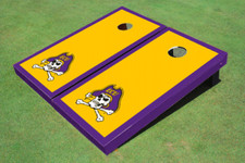 East Carolina University Yellow Matching Border Cornhole Boards