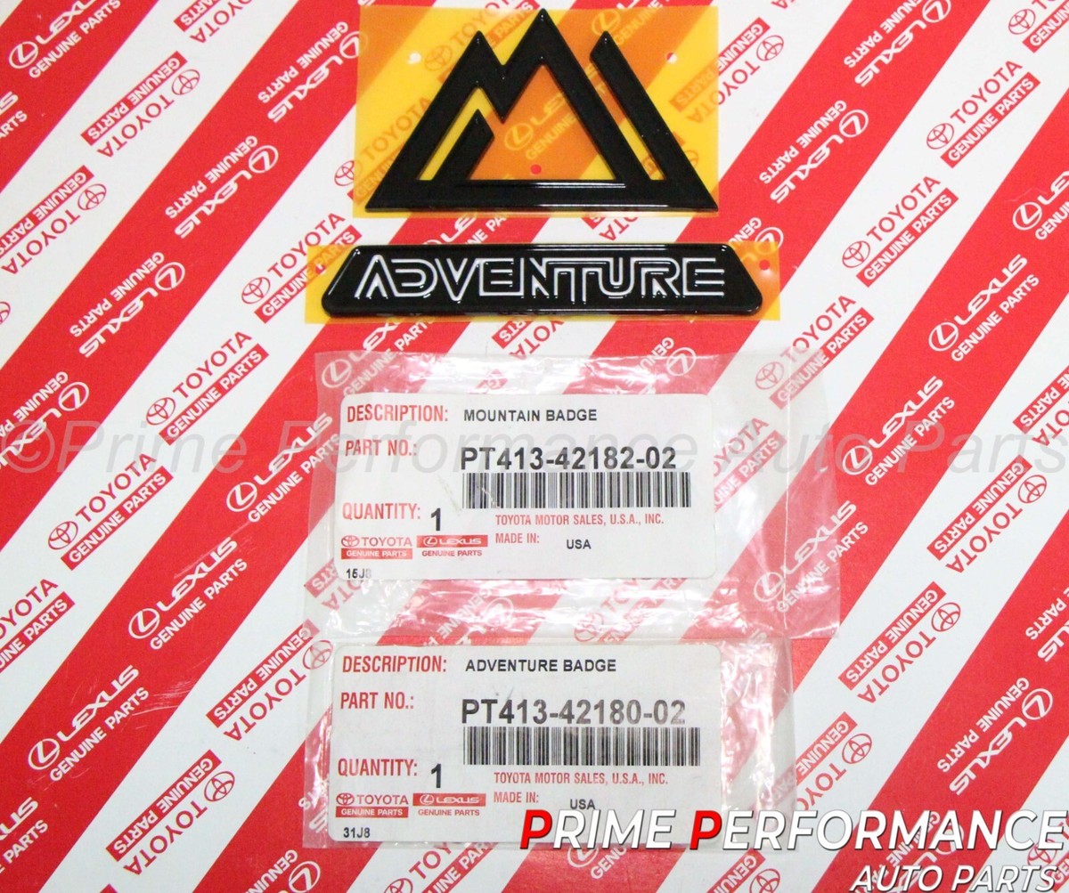 Toyota RAV4 2018 Adventure & Mountain Gloss Black Rear Emblem Set