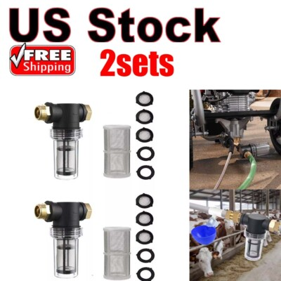 #ad #ad 2sets Garden Hose Inlet Filter Inline Water Pressure Washer Sediment Filter USA $28.49