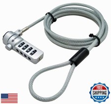 Sendt Notebook/Laptop Combination Lock Security Cable Silver 