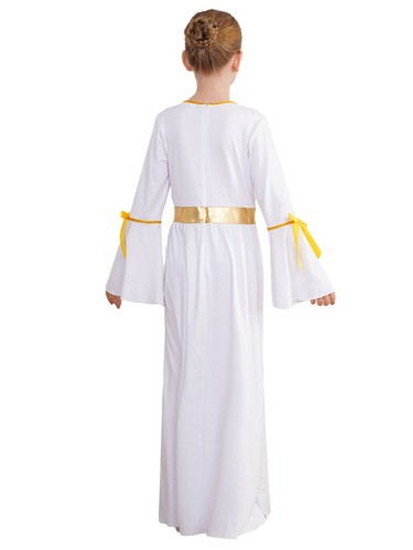 Costume Toga Bambina Lucido Romano Cosplay Principessa Vestito Tradizionale Halloween - Foto 33 di 89