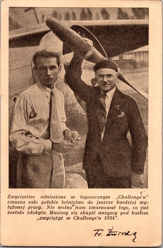 1936 Kakow Poland Pilots Signed RPPC Picture Postcard Local Cover