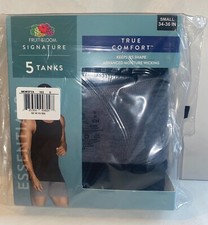 Fruit of the Loom Men's True Comfort Tag Free 5 Pack Tank Tops Size S