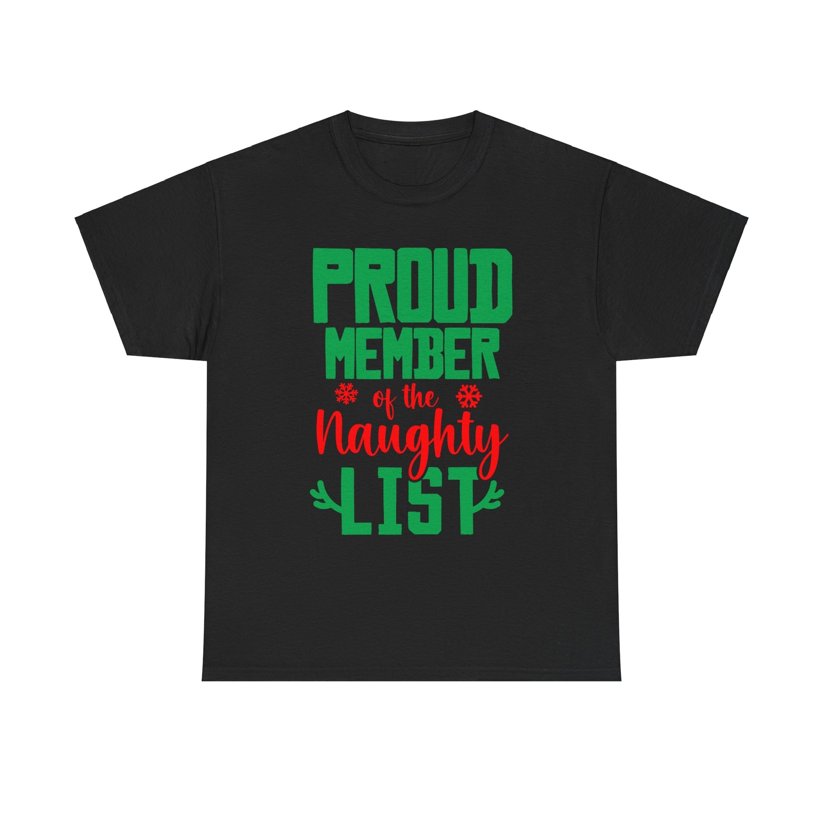 Naughty List T-Shirt - festive holiday funny humor naughty playful cheeky art