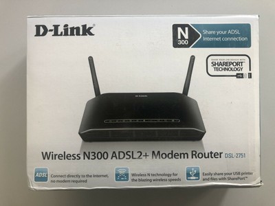 D-Link 300 4 Wireless N Router (DSL-2751)
