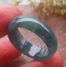 Video Certified Green 100 A JADE Jadeite Circle RING USA. 10.25    695539 AS